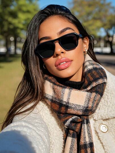 1pc Women's Casual Fashion Fashion Glasses, Versatile For Daily Wear, Parties, Street Style, Summer Essentials, Casual Business, Dating, Y2K Outdoor Accessories