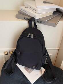 Mochila à prova d'água com Patchwork Colorblock - Presente Perfeito para Estudantes/Professores (Unissex, Todas as Estações) | Mochila Fashionable Patchwork Multicolorida - Mochila Multiuso à Prova d'Água para Estudantes/Presente | Opção de Presente para Férias (Unissex, Todas as Estações) - Multicolorido - Visão 10
