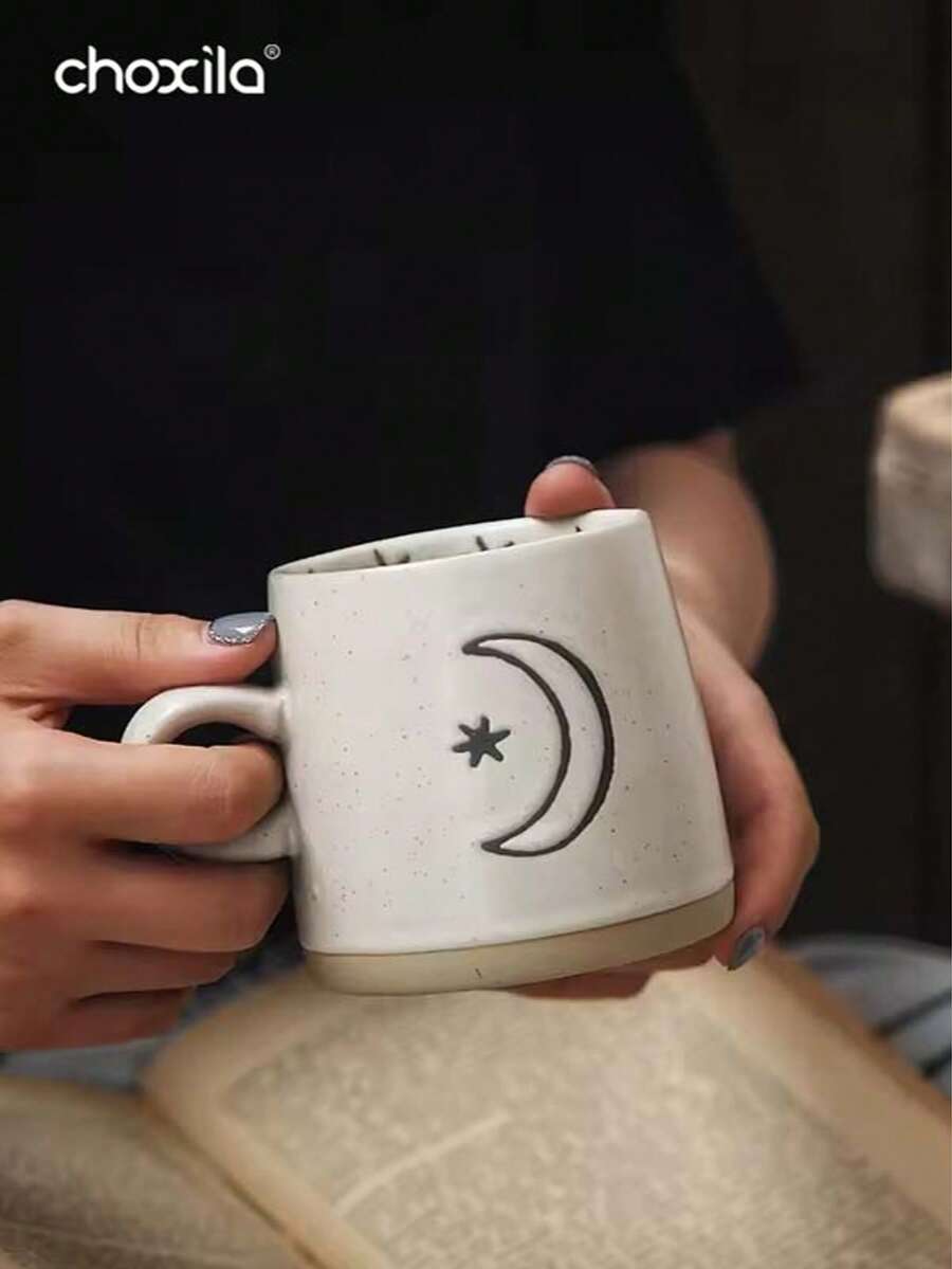 choxila 1个月亮星星图案陶瓷杯，陶瓷咖啡杯，沙特风格茶杯，水杯，咖啡杯，适合家庭、餐厅、庭院、斋月使用，可作为礼物 - Cup - 查看 1