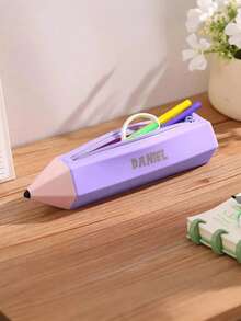 Personalized Name Pencil Case, Pencil Shaped Silicone Case, Back To School Gift, Teacher Prize Reward, Zipper Stationery Bag, Student Gift - Multicolor - View 5