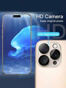 Juego de 4 en 1 - 2 piezas de protector de pantalla de privacidad para iPhone 16 Pro Max de 6.9 pulgadas + 2 piezas de protector de lente de cámara, compatible con 17 Pro Max, 17 Pro, 17 Air, 16 Pro, 16 Plus, 15 Pro Max, 15 Pro, 15 Plus, 14 Pro Max, 14 Pro, 14 Plus, 13 Pro Max, 13 Pro, 12 Pro, 11 Pro Max. Protección de pantalla esencial con protector de pantalla de vidrio templado con privacidad. - Negro - Ver 4