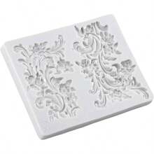 Baroque Style Fondant Molds Curlicues Scroll Lace Fondant Silicone Mold Flower Lace Mold Chocolate Candy Cake Decoration Cupcake Toppers Polymer Clay Gum Paste - Gray - 查看 8