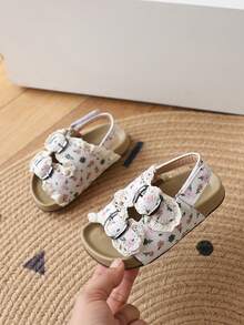 新款夏季儿童凉鞋，女童凉鞋，软底婴儿鞋 - 白色 - 查看 2