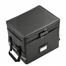 Feuerfeste Dokumentenbox Dokumententasche, 1000 °C wärmeisolierte, wasserfeste Dokumentenaufbewahrungsbox mit Schloss, tragbare & zweilagige Aktentasche für Reisepässe wichtige Dokumente - Tragbare und zweilagige Aktentasche - Übersicht 8