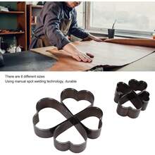 Máquina Cortador en Forma de Corazón 8 Piezas, Molde para Cuero y Arcilla Polimérica, Ideal para Manualidades, Cinturones y Tela Estratificada, Herramienta de Corte Manual - 1 - Ver 6