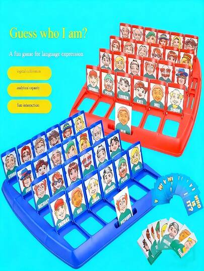 2-Player Card Game Set | Adult Logic Deduction Tabletop Game, Elimination System & Guessing Game: Includes 2 Sets Of Q&A Cards, Trains Observation & Expression Skills, Suitable For Family & Friends Gathering