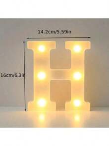 6.3 英寸可定制 LED 字幕灯 - 1 件，壁挂式，电池供电 - 非常适合婚礼、生日、家居装饰 - 白色 - 查看 34