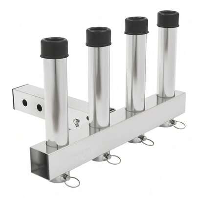 SENDERPICK Fishing Pole Holders For Cars 4 Link Tube Fishing Rod Holder Stainless Steel Fishing Rod Holder