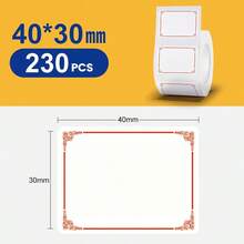 NIIMBOT B1 B21 B3S 热敏标签纸，适用于学校、家庭、办公室和商业场所，防水自粘标签 - 白色 - 查看 22