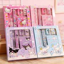 3-In-1 Hello Kitty Stationery Gift Set - Includes Ruler, Pencil, Notebook, Etc. Creative Artistic Office Supplies Gift Box, Perfect For Holidays, Parties, Halloween, Christmas. A Delightful Surprise Gift! - Multicolor - View 2
