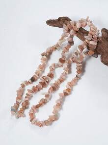 1 Strand Natural Gravel Stone Crystal Chips Beads Irregularity Gemstone Jasper Freeform Chip Nugget Beads, Sunstone, Fluorite, Amethyst Healing Energy Loose Beads DIY Jewelry Making For Necklace Earrings Bracelets Jewelry - Multicolor - View 9