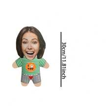 1pc Customized Photo Throw Pillow, Personalized Cushion, Can Customize Interesting Patterns, Double-Sided 3D Pillow, Suitable As Gift For Parents/Family/Her/Him/Girlfriend/Boyfriend, Couples Birthday Gift - Stripe - View 15