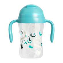 1个儿童水瓶，学生饮水杯，可爱吸管水瓶，刻度水瓶，幼儿园吸盘球水瓶，防呛吸管杯，300毫升容量 - 淺粉色 - 查看 5