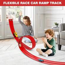 39cm/15.35in Inertial Stunt Track Car Toy, DIY Assembly Track, Stunt Racing Car Toy Gift For Boys And Girls, Random Color, Suitable For Halloween And Christmas - Multicolor - View 7