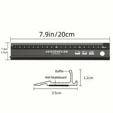 [1pc High Precision Aluminum Ruler] 1pc BAOLIAN Aluminum Alloy Ruler - Multi-Functional Protective Straight Edge, High Precision, Cut Resistant, Non-Slip, Ink-Proof, Industrial Grade Measuring Tool - A - View 6