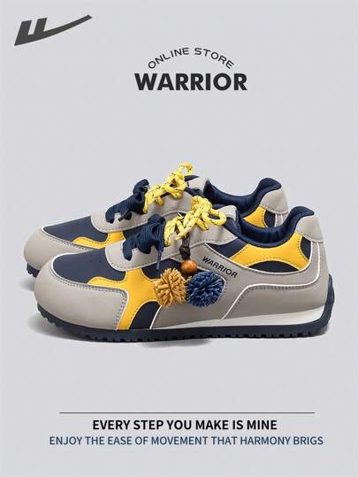  Warrior Women's Board Shoes Spring And Autumn Comfortable Modest Style Casual Yet Sleek Sneakers Applicable Throughout The Year Wear-Resisting All-Day Wear Training Sneakers Running Shoes