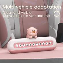 Cute & Stitch Car Sign | Hideable Parking Plate For Privacy | Strong 3M Glue, No Residue | Sun & Heat Resistant | Free Number Stickers - A - View 9