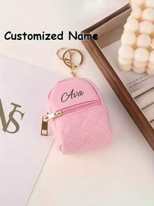 1pc Customized Personalized Coin Purse, DIY Text, Convenient Carry, Suitable For Hanging On Bags, Backpacks, Keys, Mini Wallet, Card Holder, Coin Pouch, Mini Storage Bag, Gift For Friends, Girlfriend, Family, Mother, Holiday Gift - Multicolor - View 7