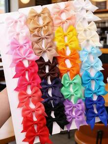 40pcs Cute Bowknot Hair Clips Set, Suitable For Daily And Casual Wear, Random Delivery - Multicolor - View 7