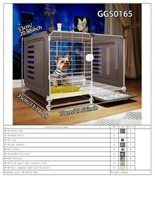 易于安装的幼犬笼，带托盘，小型犬笼带猫砂盆，室内家用 - 彩色 - 查看 18