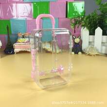 Luggage-Shaped Storage Box, Movable Suitcase Jewelry Organizer, Minimalist Desktop Storage Small Accessories - 大迷你拉桿箱[黑色底殼]袋裝 - 查看 9
