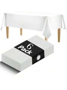 6pcs Elegant Disposable Black Tablecloths, Woven, Suitable For Weddings, Bridal Showers, Birthday Parties And Various Gatherings. Easy-To-Clean Indoor Plastic Tablecloths, Sancua Rectangular Tablecloths - 60 X 84 Inches - Stain-Resistant, Wrinkle-Free, Washable Polyester Tablecloths, Decorative Tablecloths For Dining Tables, Buffet Parties And Camping, Black - Multicolor - View 15