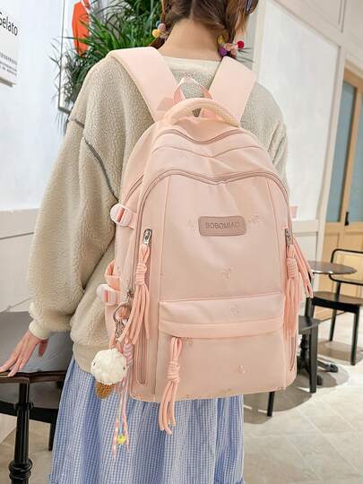新款跨境大容量女式背包，多层轻便背包，适合中小学生使用