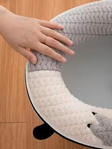 2pcs Thickened Toilet Seat Cushion Set - Warm Toilet Seat Cover And Lid For Home Use, Suitable For Autumn/Winter - Multicolor - View 7