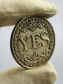 YES Or NO Lucky Coin Make Decision Souvenir Coin Double Sided Badge Collectible Gifts,Gift,Halloween,Coin - Silver - View 4