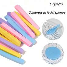 12/6/1pc Disposable Compressed Cosmetic Sponge Pads For Face Mask, Makeup Removal, Exfoliating - Multicolor - View 2