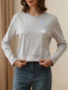 Women T-Shirts - Light Gray - View 3