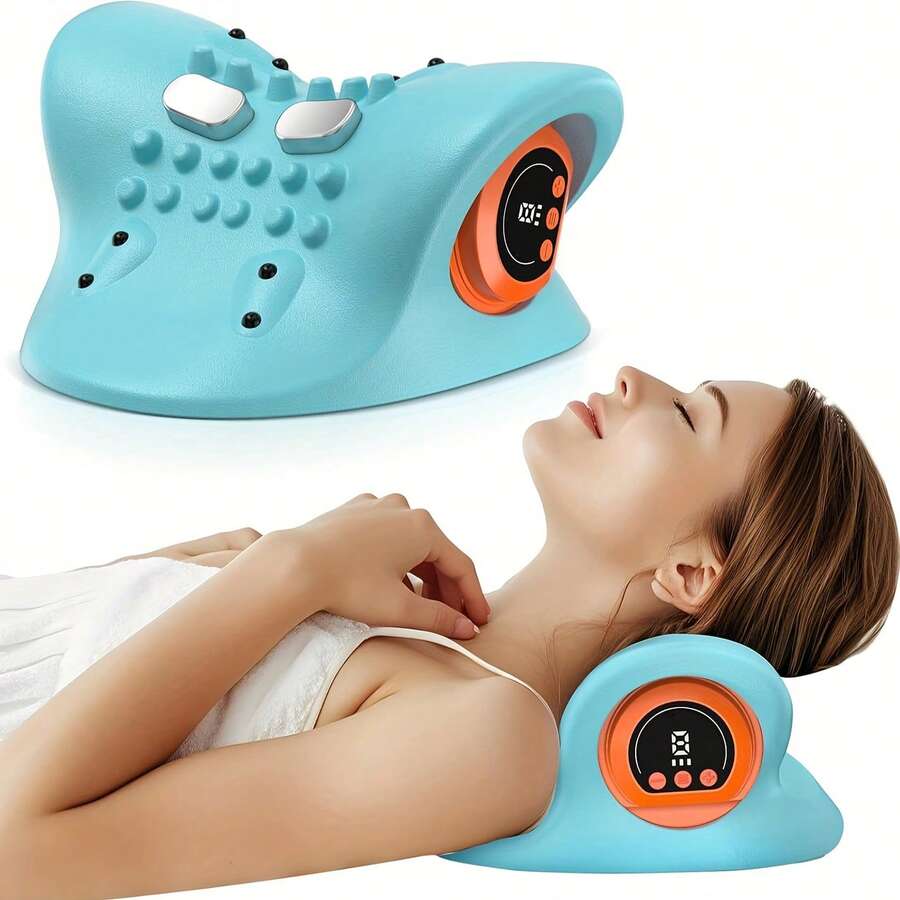 Upgrade 3 In 1 Neck Shoulder Massager With 3D Kneading, Portable Hands-Free U-Shape Design For Home, Office, Car Use - Blue - View 1