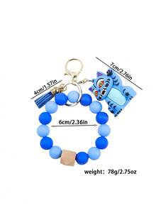 Mattel 女巫猎人硅胶串珠钥匙扣，KPOP卡通包包挂饰，动漫吊坠手链礼物 - 彩色 - 查看 3