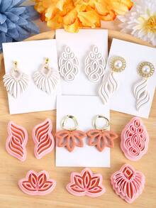 Boho Geometric Polymer Clay Cutters, Geometric Design Shape Clay Cutter Molds For DIY Earring Jewelry Making, Art And Craft Molds Accessories - Clay Cutters - View 6