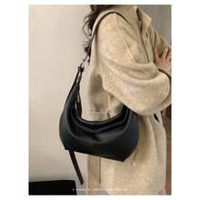 Bolso de Hombro Cruzado Retro para Mujer | Bolso Bandolera Elegante y Versátil Tipo Empanada, Nuevo de Invierno para Trabajo o Diario - Negro - Ver 4