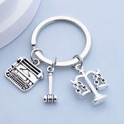 1 pièce Nouveau pendentif créatif en forme de balance de la justice pour femmes, cadeau pour avocat/étudiant en droit, porte-clés avec balance de juge