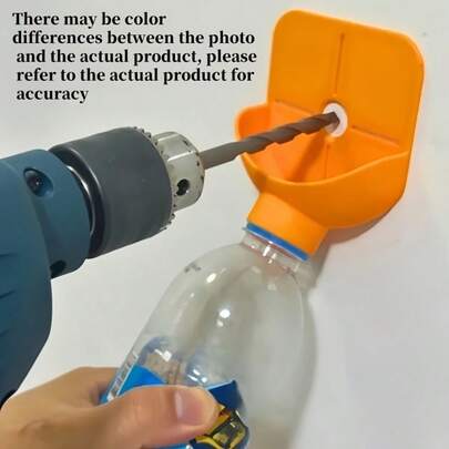 2 Pcs Drill Dust Collector & Chip Catcher - With Drill Guide & Target, Dust Collection Tool Compatible With Various Bottles, Woodworking Drilling Accessory
