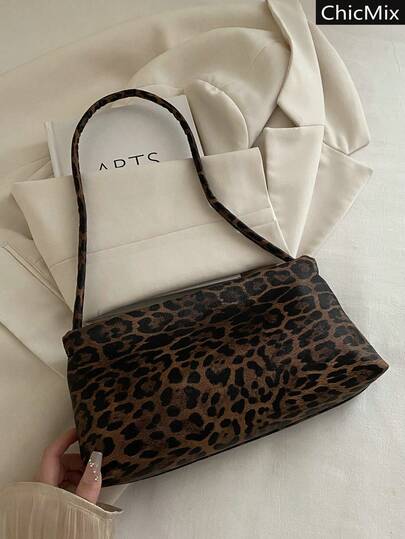 New Autumn And Winter Leopard Print Elegant And Personalized Shoulder Bag, With Soft And Smooth Leather Square Women's Handbag, Suitable For Shopping, Wallets, Shopping, Young Women, College Students, Newcomers, And White-Collar Workers. They Are Very Suitable For Offices, Universities, Work, Business, Commuting, Outdoor Activities, Travel, And Outings