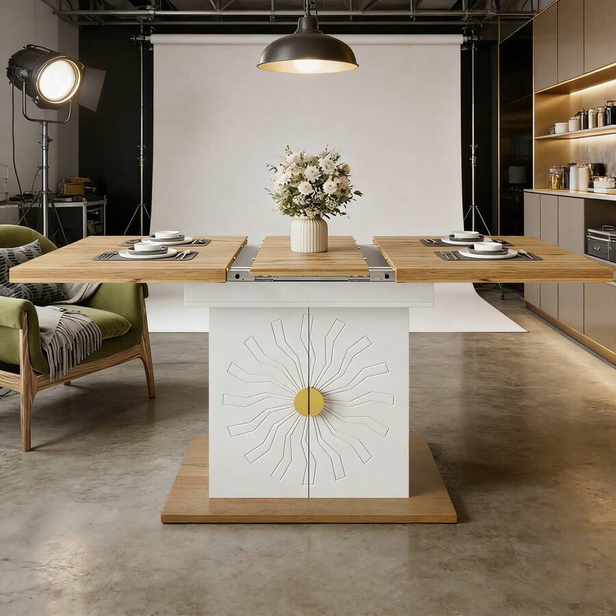 Dining Tables - White + MDF - View 1