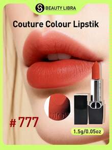 Christian Dior Lipstik Rouge Dior Velvet #777 Merah Coral Cerah | Matte Halus, Warna Intens, Kemasan Mewah | Edisi Terbatas - #777 - View 1