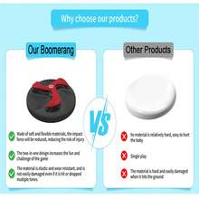 1 Juego de juguete Boomerang volador, accesorios para exteriores, Boomerang interactivo, juguetes para exteriores, suministros para mascotas, juguetes de entrenamiento para perros U9UJ - Bumerang - Ver 8