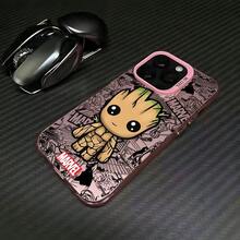 Marvel What  Groot Phone Case Adorned With Disney. Compatible With IPhone 17, 16, 15, 14, 13, 12, And 11 Pro Models. Made Of Durable TPU With Shockproof Protection. A Perfect Gift For Fans, Birthdays, Holidays, And Special Occasions. - 粉色 - 查看 5