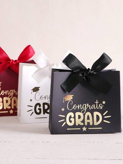 Pieces Of 15 Mini Candy Box For Graduation Cookie Gift Packaging Boxes Bag Grad Congratulation Party Supplies Graduation Party Favors Box Decorations Gift Chocolate Box For Party-DIY Packaging