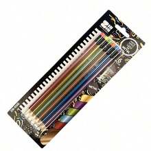 6 lápices HB, adecuados para escuela y oficina, con goma de borrar, suministros de papelería. Lápiz HB con goma de borrar, adecuado para escuela, arte, oficina, dibujo, esbozo y estudio. - A - Ver 6