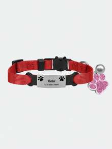 Ayotu Personalized Paw Print Cat Collar - Features A Built-In Stainless Steel Nameplate, Adjustable And Detachable Safety Buckle, Suitable For Small, Medium And Large Cats And Dogs - Multicolor - View 17