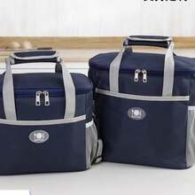 Travel Thermal Bag Lunch Box Bag Insulated Bag Cooler Bag For Frozen Food Camping Picnic Food Bag - 大號海軍藍 - 查看 3
