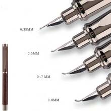 4pc Calligraphy Art Pen, The First Choice For Creation, With A Built-In Ink Absorber That Can Fill The Middle Value, Suitable For 3.4mm Caliber Ink Bags, High-End Retro, Collectible Level, A Good Gift, Iridium Pen Tip, Business Office, Elegant And Atmospheric, Smooth Writing, Preferred For Business Gifts, Christmas, Valentine's Day, Back To School Season, School Supplies, Graduation Season, Birthday Gifts, Father's Day, Mother's Day, Teachers' Day, Thanksgiving, Fountain Pen Gifts - Type a - View 4