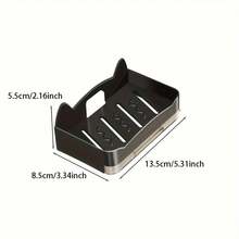 2个猫形皂碟，壁挂式双层沥水皂架，适用于家庭浴室 - 貓咪肥皂盒 - 查看 2