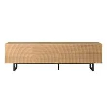 Modern TV Stand, TV Unit, TV Panel, Low TV Cabinet. Unique Design, 3D Texture. 180 X 38 X 51.5 Cm (L X W X H) - Natural Color - View 7