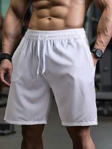 10-Piece Sports Quick Drying, Men's Sports Shorts Set, Colorful Multi Piece Shorts, Casual Knitted Fabric, Suitable For Gym, Hiking, Running, Basketball, Beach, Outdoor Activities, Sports - With Pockets - 藏蓝色 - 查看 2